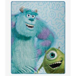 Disney Pixar Monsters, Inc. Sulley & Mike Throw Blanket 46 x 60 NEW
